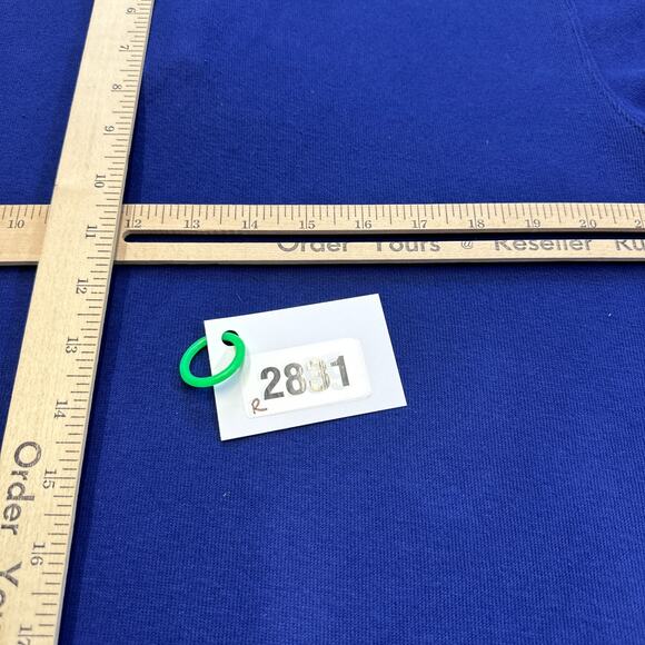 Polo Ralph Lauren Estate Rib Sweater Large Blue 1/4 Zip Pullover Comfort - Picture 9 of 9